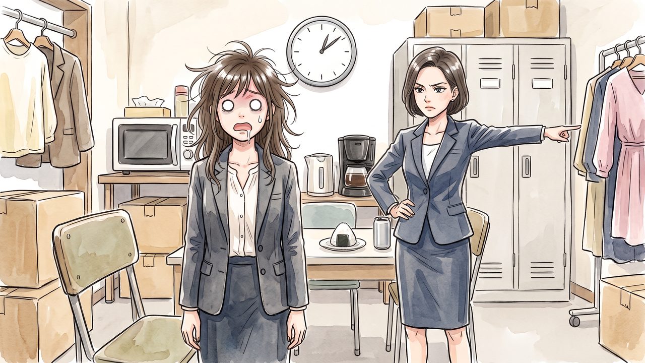 みおな 19歳「店長に「帰ってください」と言われて呆然」のイラスト