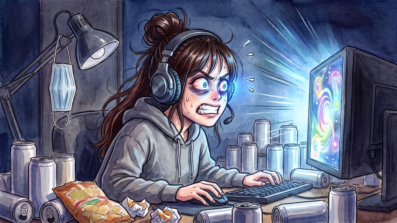 みおな 21歳「コロナ禍でオンラインゲーム漬け」のイラスト