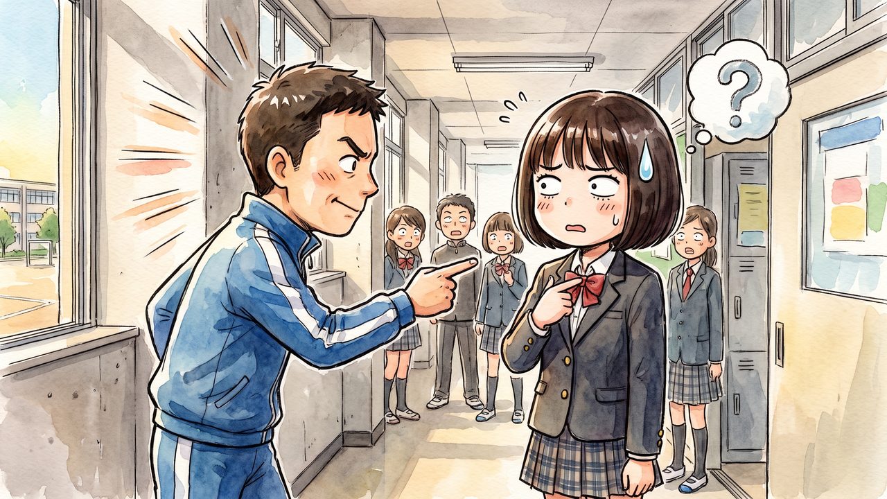 一本鎗優 中学生「駅伝の選手に指名される」のイラスト